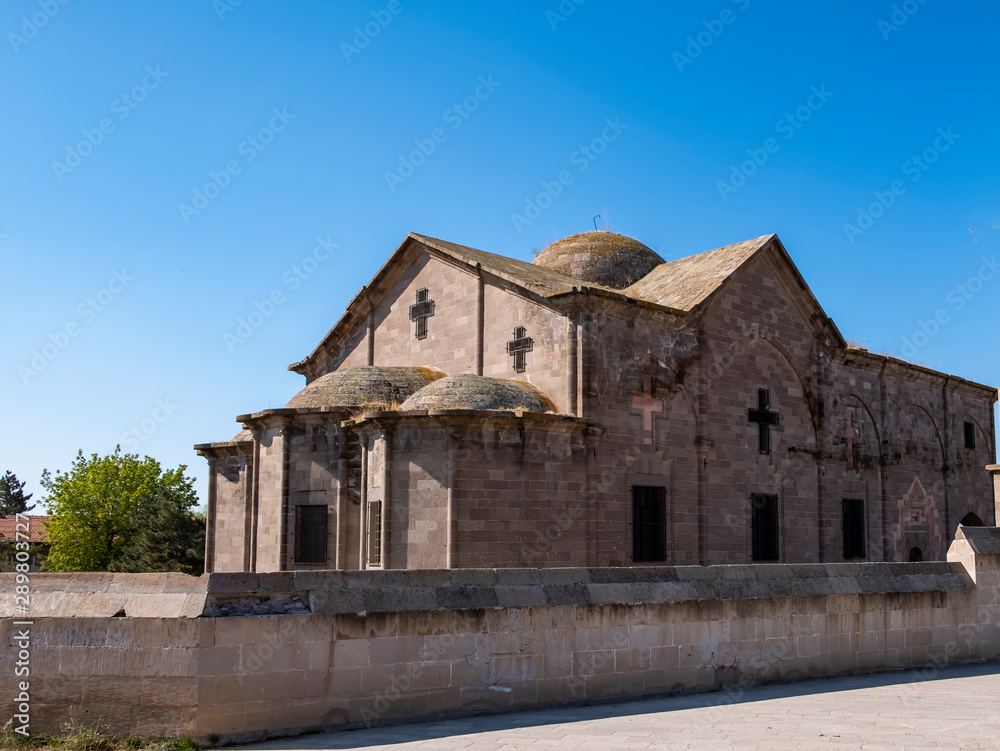 Derinkuyu, Cappadocia. Orthodox Church of Saint Theodoros Trion (Uzumlu Church)  built in 1858 in Central Anatolia, Turkey.