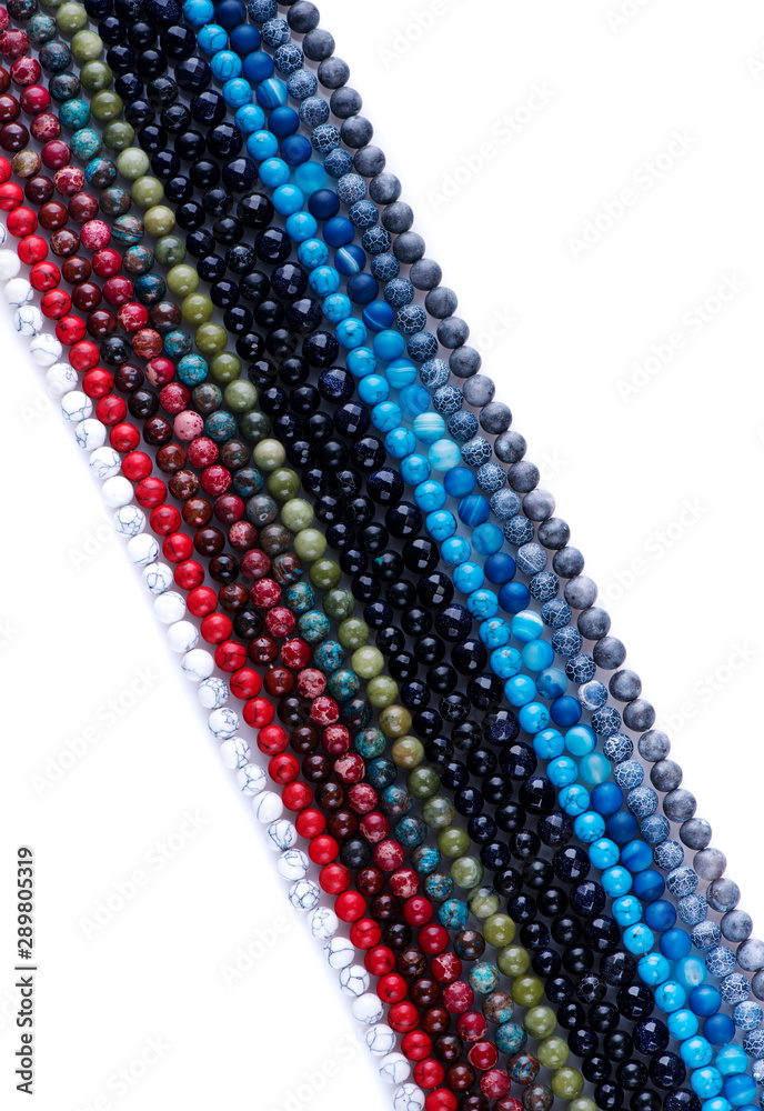 Banner bright beads. Beads background Banner bright beads. Beads background