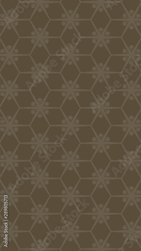 Ornate geometric pattern and two-tone abstract background