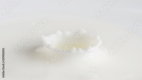 white milk splash on white background