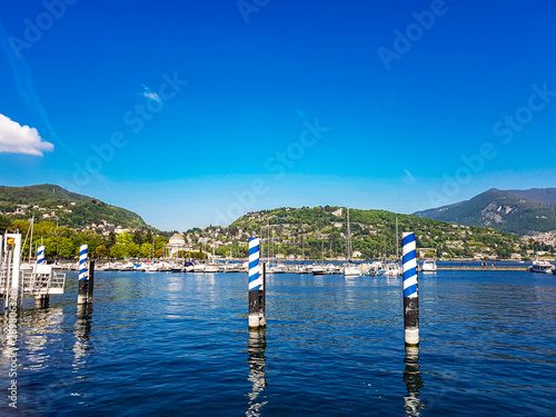 Lago di Como boat pier in I...