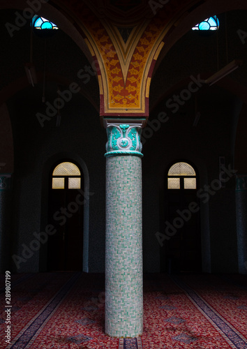 Column in the grand mosque Kulafa al Rashidin, Central region, Asmara, Eritrea photo