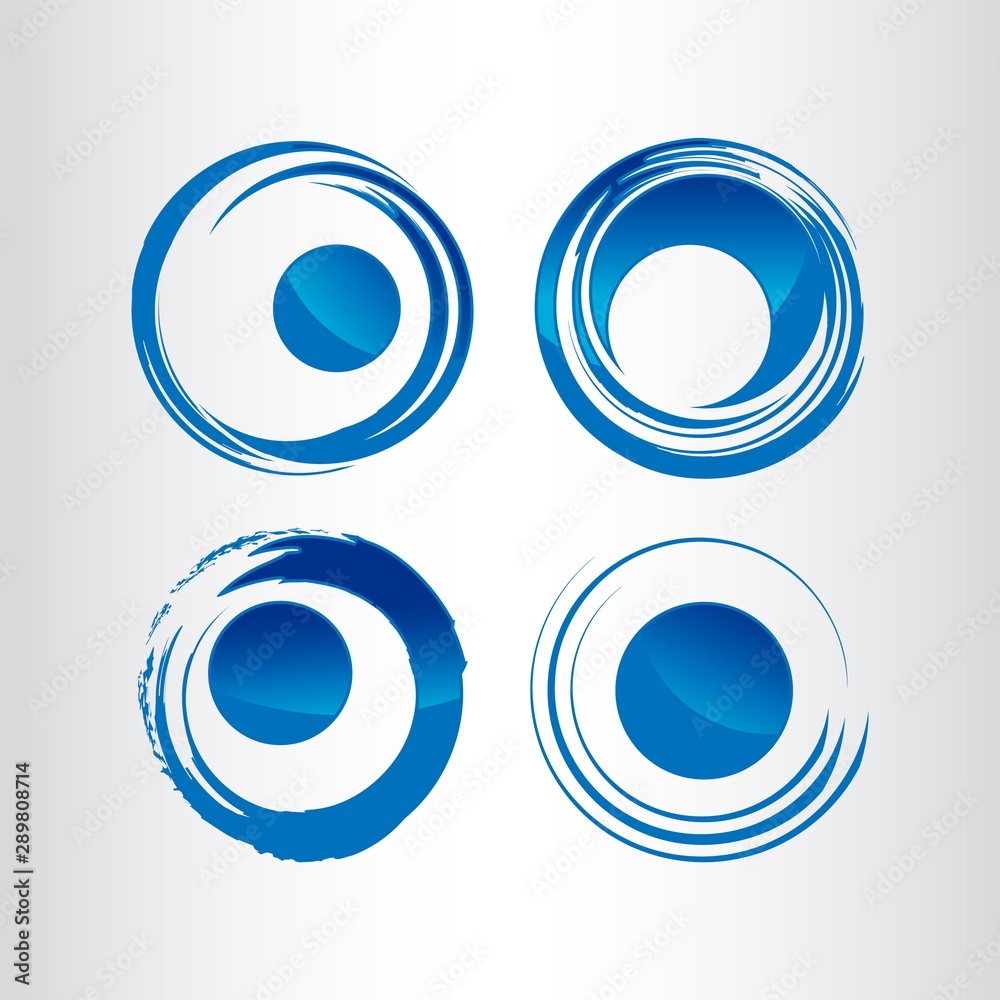 Technology orbit web rings logo design. Vector circle ring logo design Technology orbit web rings logo design. Vector circle ring logo design