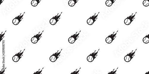 baseball fire seamless pattern vector softball sport cartoon scarf isolated repeat wallpaper tile background doodle illustration design