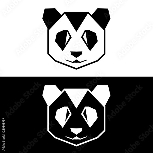 Fototapeta Naklejka Na Ścianę i Meble -  Panda vector icon. Panda logo. Flat Panda Icon. Panda design Icon