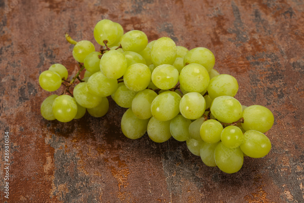 Sweet ripe Green grape branch Sweet ripe Green grape branch