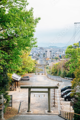 Yashima Shrine and city view in Takamatsu, Kagawa Prefecture, Japan © Sanga