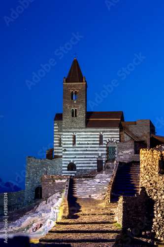 Obraz na płótnie Chiesa di San Pietro - Portovenere, Liguria w salonie