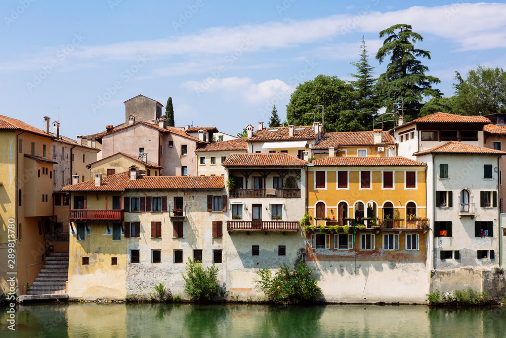 Bassano del Grappa (Italy) - The most famous view of Bassano del Grappa over the river Brenta