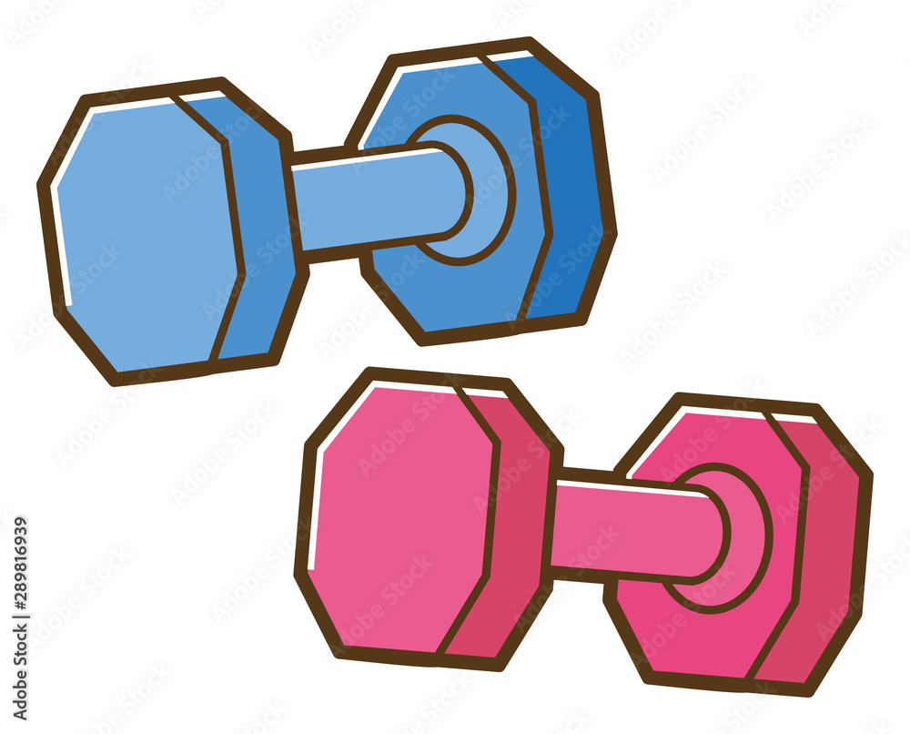 イラスト素材 ダンベル 筋トレ Stock ベクター Adobe Stock