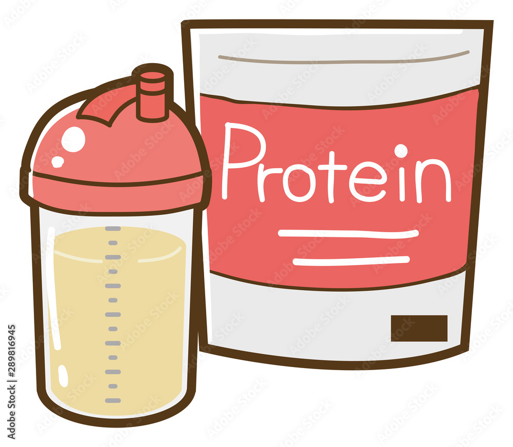 イラスト素材 プロテイン 筋肉 プロテインパウダー Stock ベクター Adobe Stock