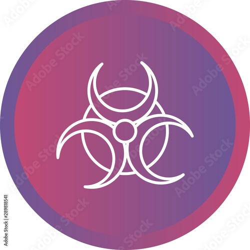 Beautiful Bio Hazard vector line icon
