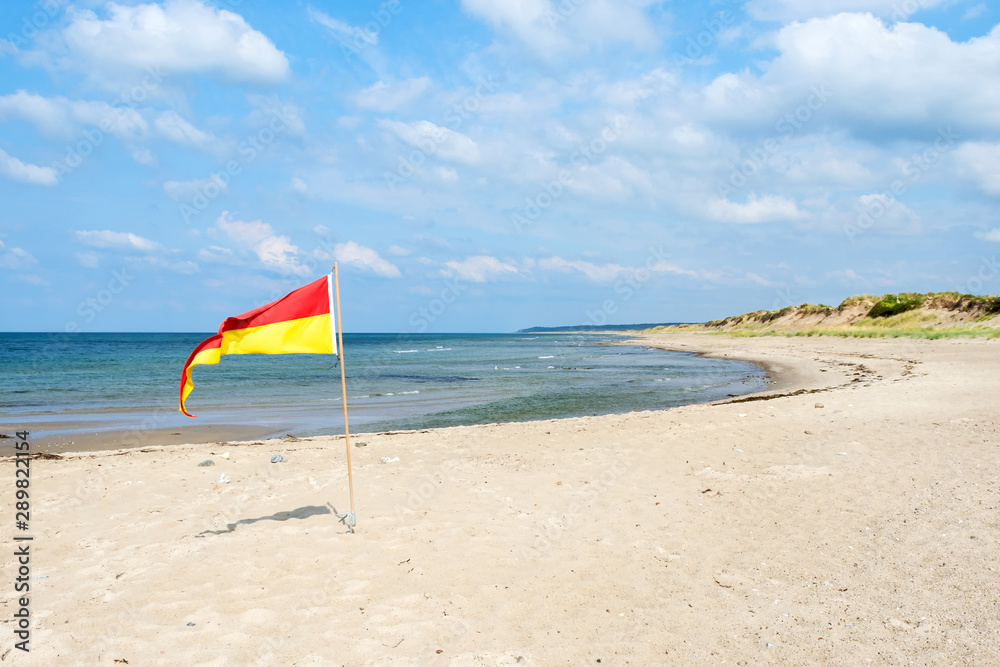 Beautiful seascape with sandy beach and beautiful cloudy sky. Nature. Relaxation. Beautiful seascape with sandy beach and beautiful cloudy sky. Nature. Relaxation.