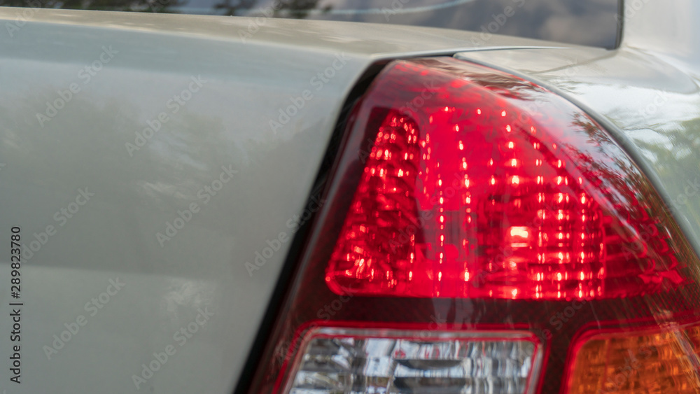 brake lights on a car close-up
