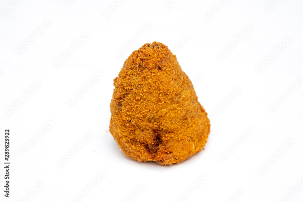 Sicilian Arancino or Arancina. A typical Sicilian street food. Sicilian Arancino or Arancina. A typical Sicilian street food.