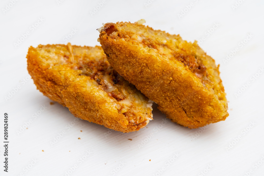 Sicilian Arancino or Arancina. A typical Sicilian street food.