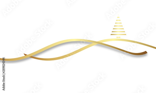 Winter Landschaft Gold Band Banner
