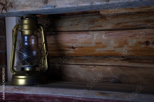 Old ship lanterns.Vintage retro style.Wooden background. Treasure hood concept.