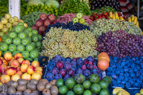 Fototapeta Naklejka Na Ścianę i Meble -  Organic fruits at the farmers market in Bodrum, Turkey