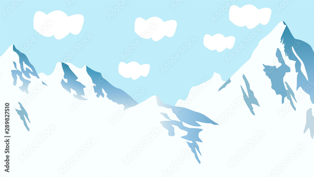 Snow Landscape Vectore Background Snow Landscape Vectore Background