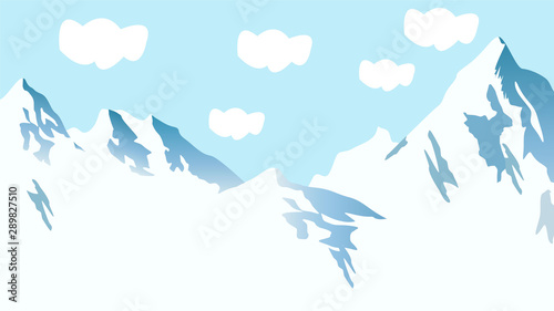 Snow Landscape Vectore Background