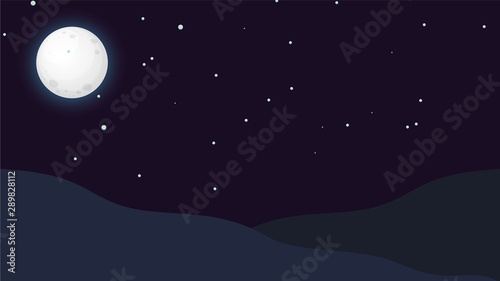 Night Scene Vector Background