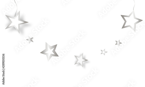 Stern Band Banner Welle Wellen Schwung Sterne Star Stars Silber Grau
