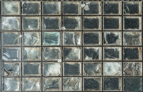 Glass brick floor.