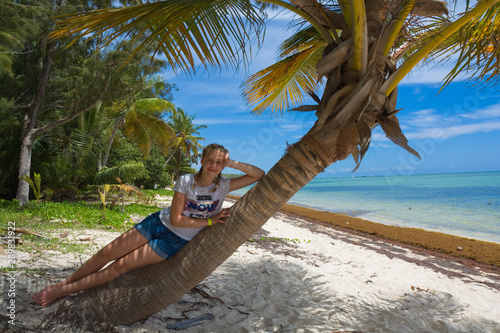Caucasian teenage girl rest...