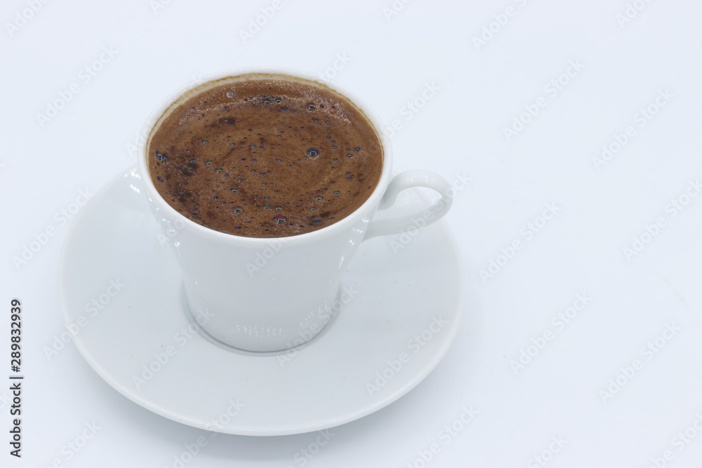 Turkish coffee on  a white background