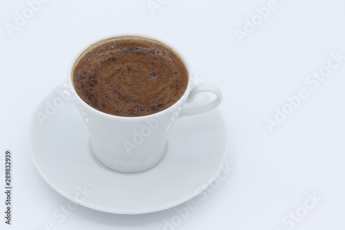 Turkish coffee on a white background © Berna Şafoğlu