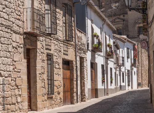 Typical street near the cathedral, Baeza, Andalusia, Spain