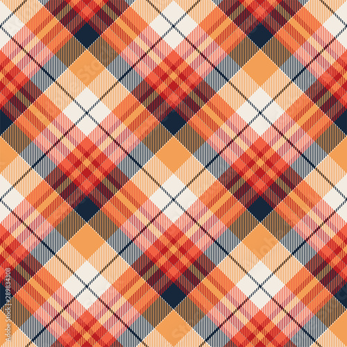 Tartan scotland seamless plaid pattern vector. Retro background fabric. Vintage check color square geometric texture.