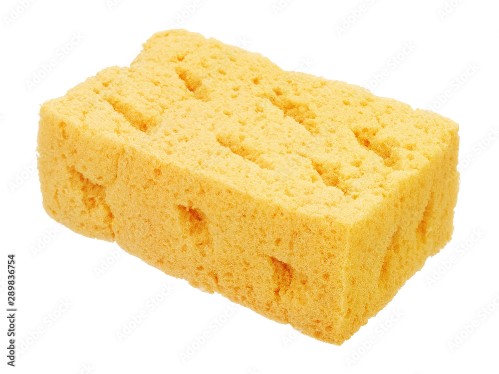 Sponge for cleaning and washing car isolated on white background Sponge for cleaning and washing car isolated on white background