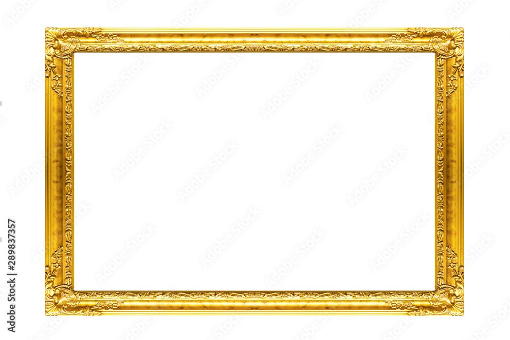 gold picture frame isolated on white background gold picture frame isolated on white background