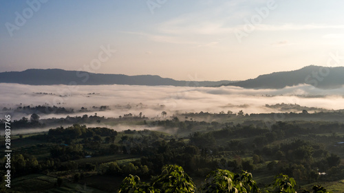 panoramic view of fog