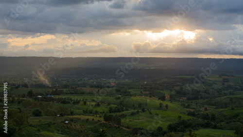 panorama of city in the morning