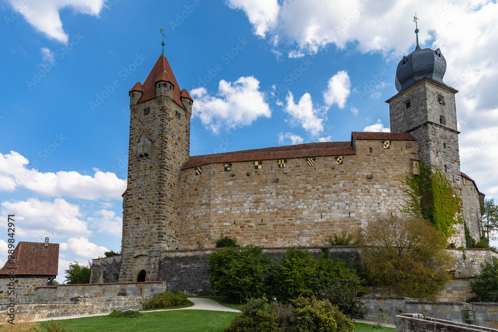 Close view of the Veste Coburg (Coburg Fortress) in Coburg, Bavaria