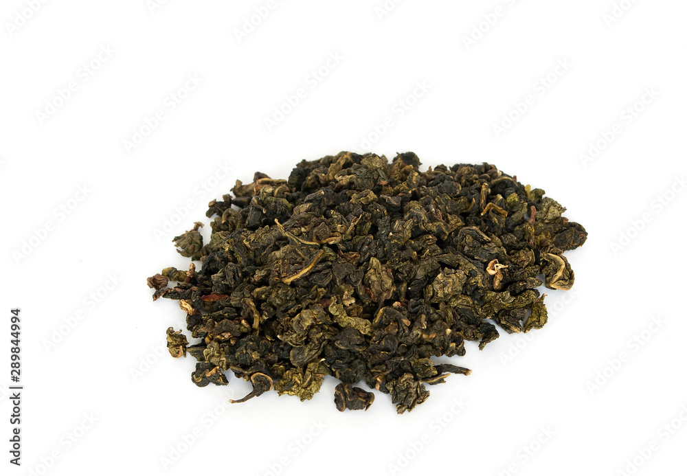 a bunch of aromatic green tea isolated on white background a bunch of aromatic green tea isolated on white background
