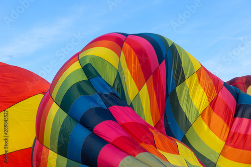 A colorful hot air balloon