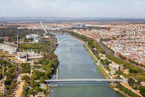 Aerial view of beautiful Seville, Spain