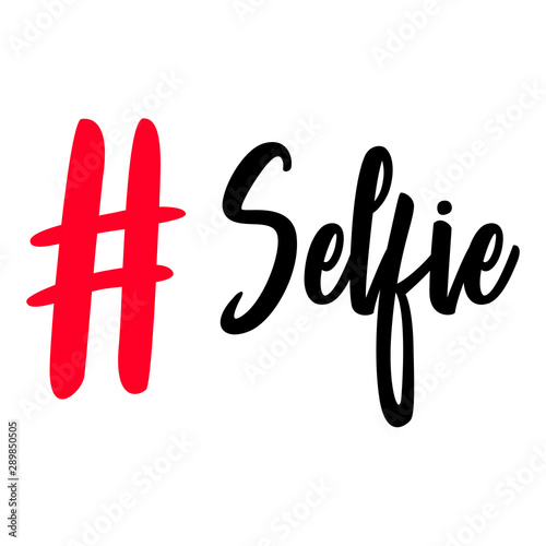 selfie hashtag symbol vector