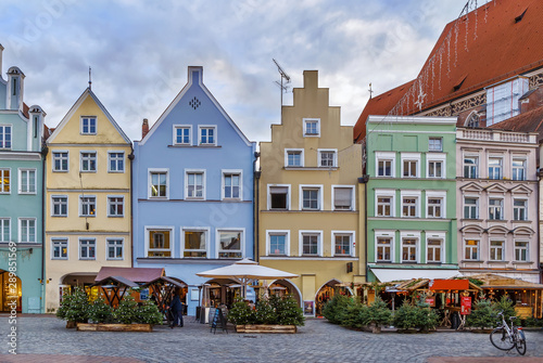 Altstadt street in Landshut, Germany