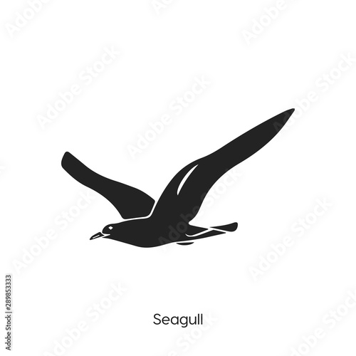 seagull icon. seagull icon vector. Linear style sign for mobile concept and web design. seagull symbol illustration.	