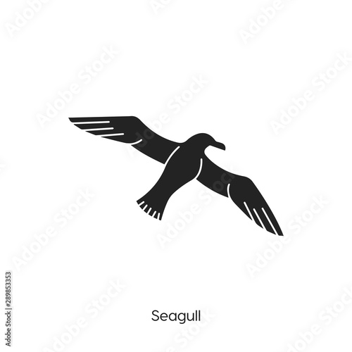 seagull icon vector symbol