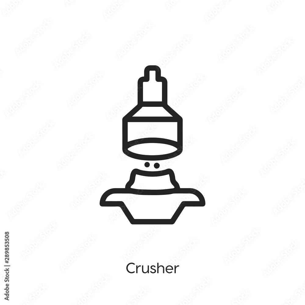 crusher icon vector symbol crusher icon vector symbol