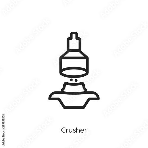 crusher icon vector symbol