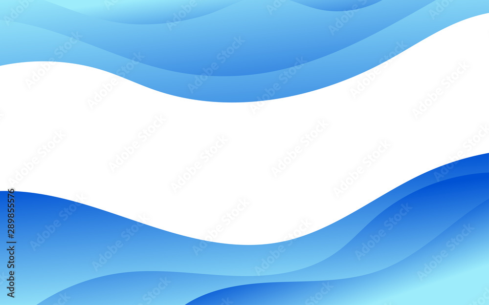 Obraz premium Abstract wave curve blue sea concept vector banner background