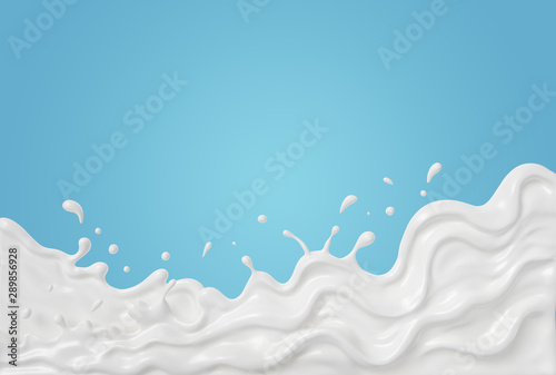 Milk ripple splash background, 3d rendering.