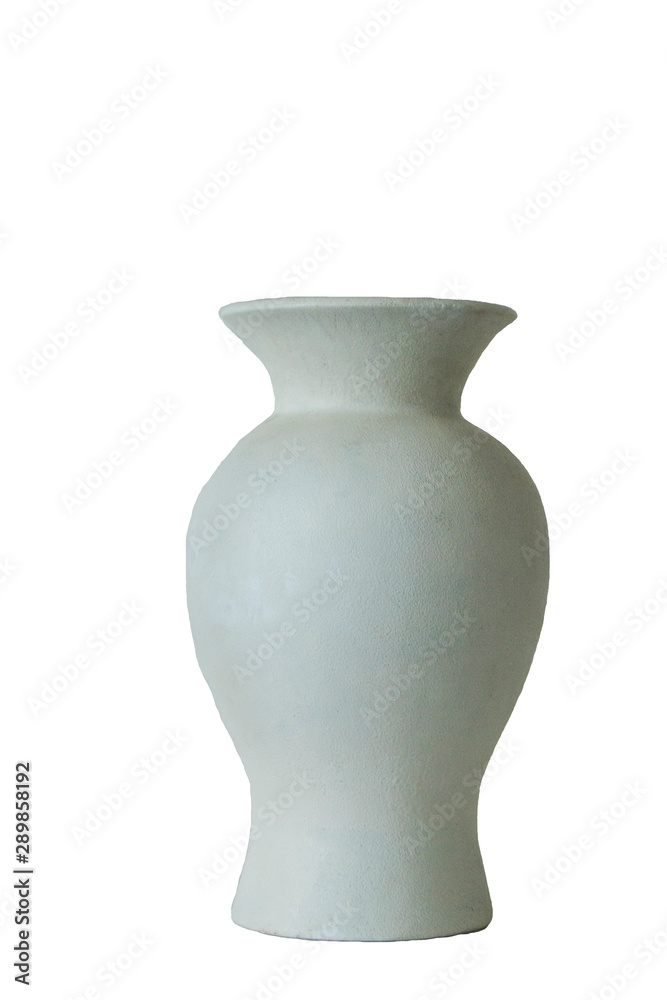 White ceramic jug on a white background White ceramic jug on a white background